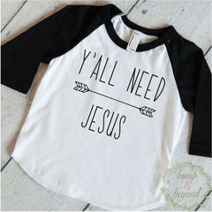 Y'All Need Jesus Christian Shirt Hipster Boy Clothes Baby Boy Clothes Christian Baby Clothes 198 - Bump and Beyond Designs