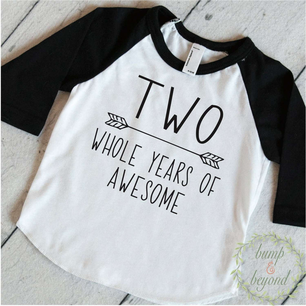 Second Birthday Boy Shirt, Two Whole Years of Awesome - Bump and Beyond Designs