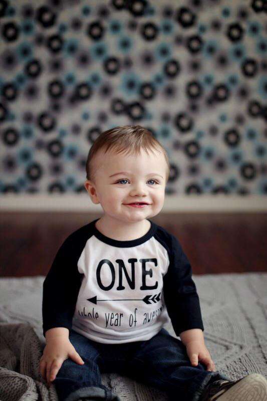 One Whole Year of Awesome, First Birthday Boy Shirt - Bump and Beyond Designs