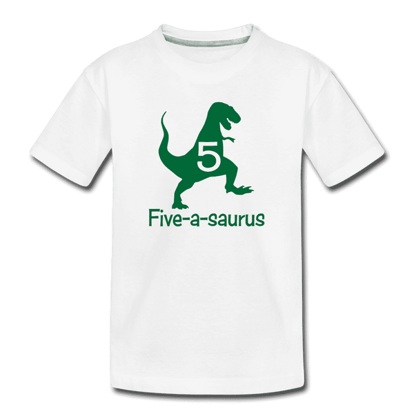 Fifth Birthday Boy Shirt, Dinosaur 5th Birthday T-Shirt, Five-A