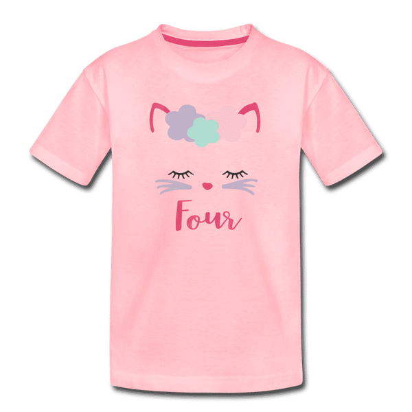 Kitty Cat 4th Birthday Party Shirt Cute Kitten Birthday Girl Outfit Bump and Beyond Designs