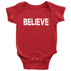 First Christmas Onesie for Boys and Girls, Believe Shirt - Bump and Beyond Designs