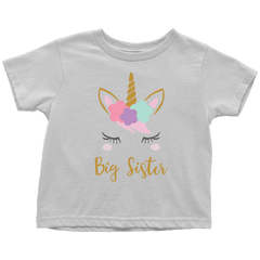 Unicorn Big Sister Shirt, Toddler Big Sister Shirt - Bump and Beyond Designs