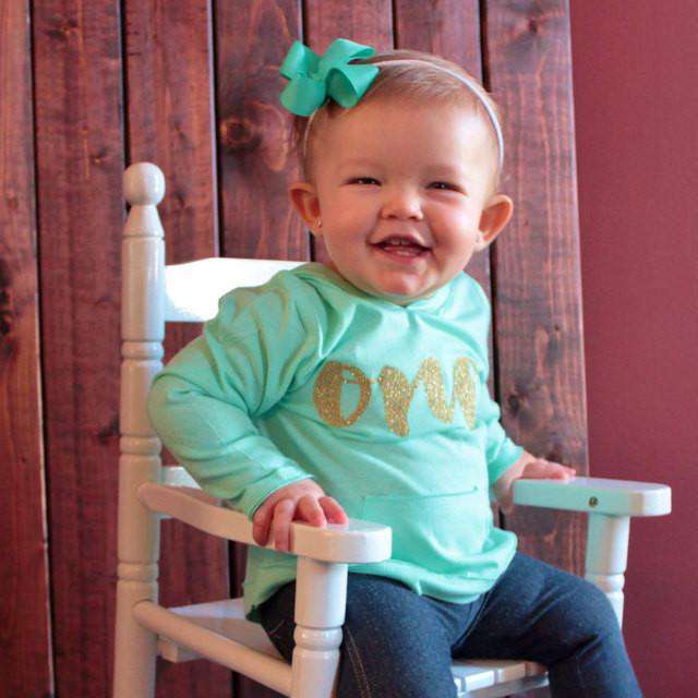 1st Birthday Girl Hoodie - Bump and Beyond Designs