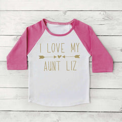 I Love My Aunt and Uncle Personalized Shirt I Love My Auntie Shirt Personalized Gift 200 - Bump and Beyond Designs