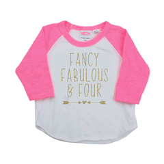 4th Birthday Shirt Four and Fabulous Four Year Old Shirt Fancy Fabulous and Four Girl Fourth Birthday Outfit 246 - Bump and Beyond Designs