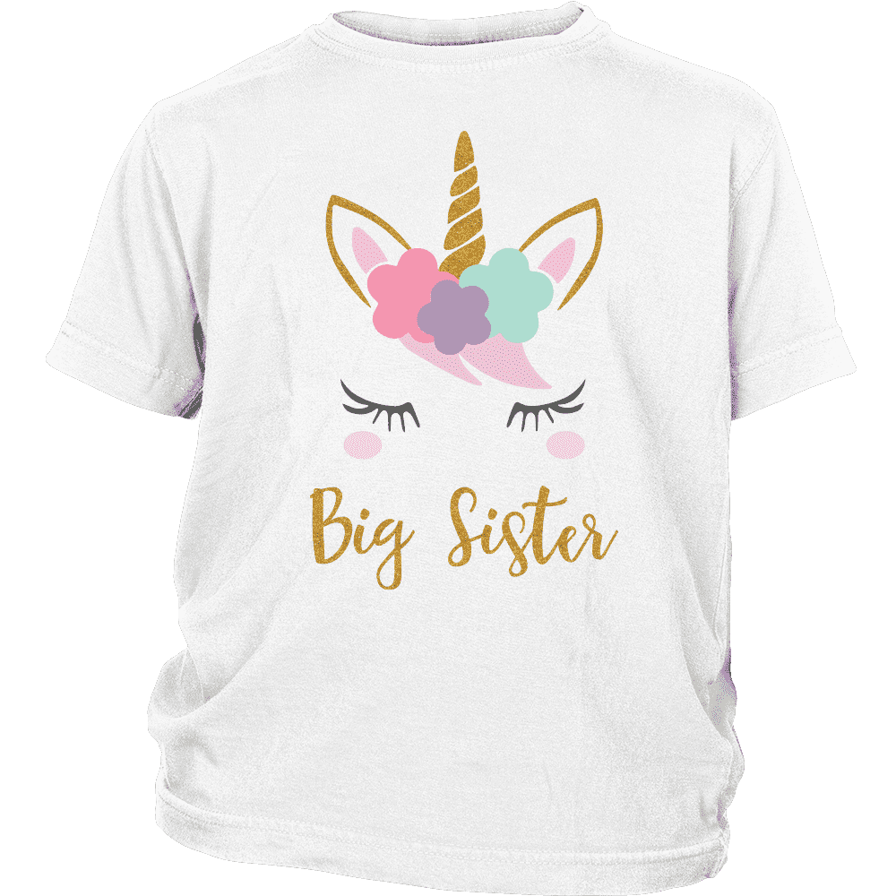 Youth Unicorn Big Sister Shirt - Bump and Beyond Designs