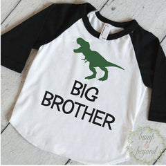 Dinosaur Shirt, Big Brother Shirt, T-Rex Big Brother Shirt, Boy Sibling Shirts, Dino Big Brother Outfit Dinosaur Big Brother Gift 321 - Bump and Beyond Designs