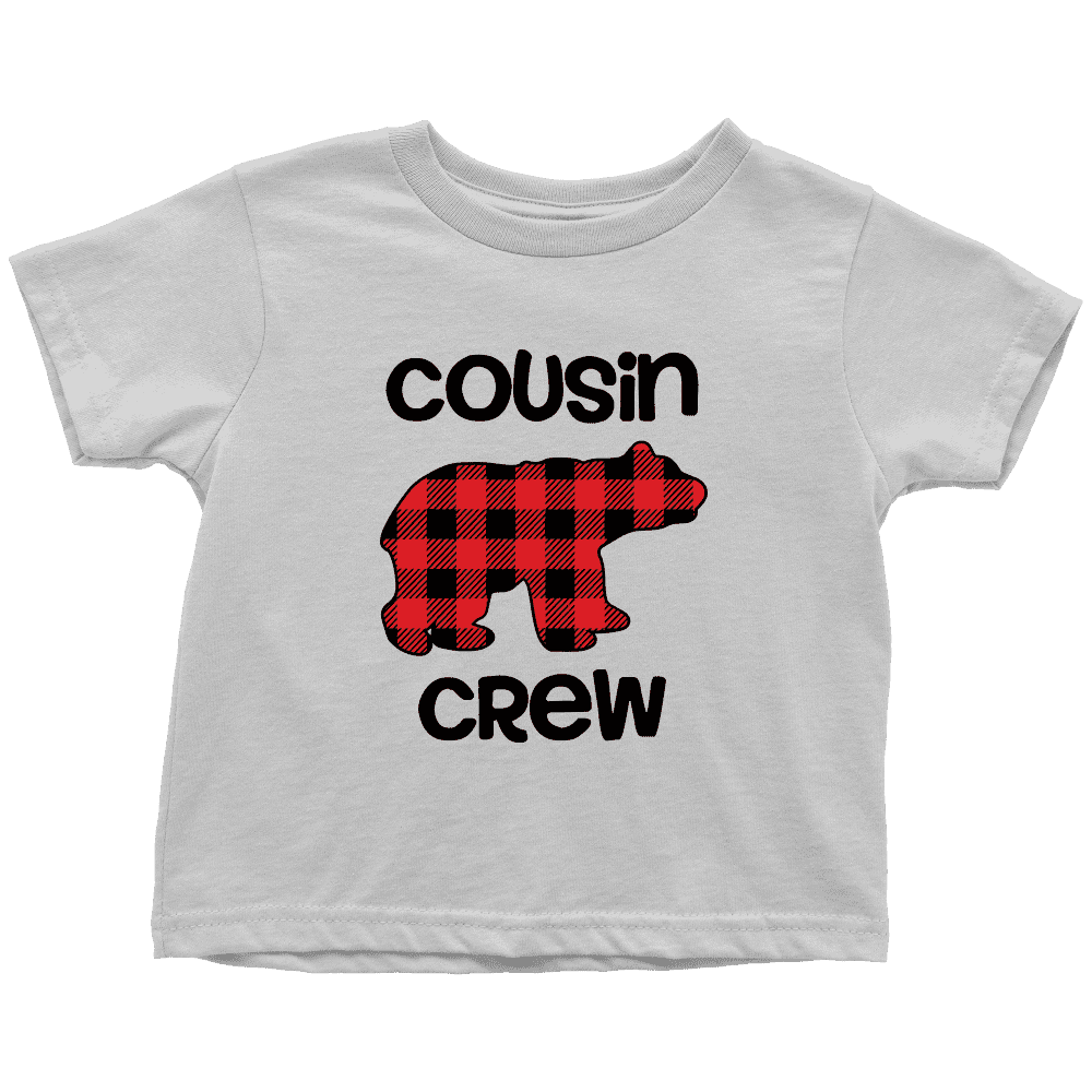 Cousin Crew Shirt, Matching Cousin Shirts, Buffalo Plaid Bear - Bump and Beyond Designs