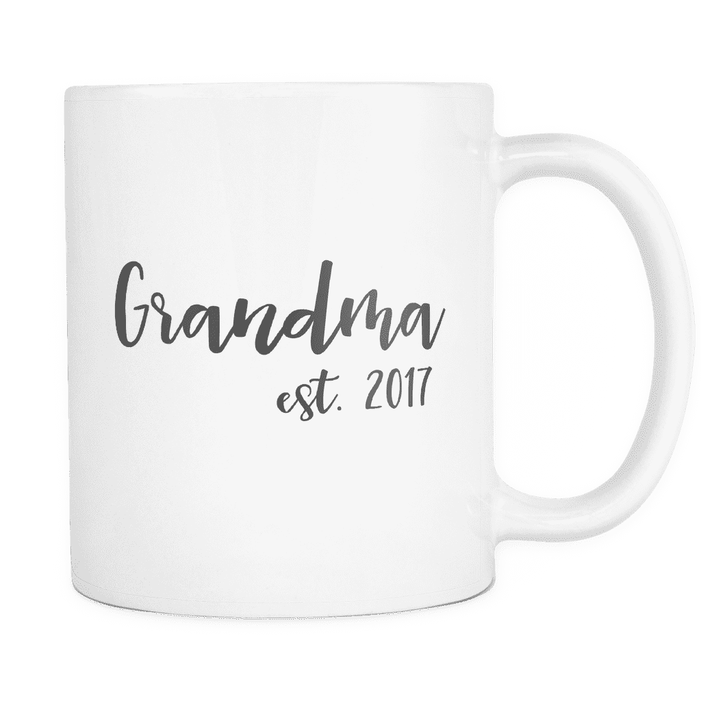 Grandma Est. 2017 Coffee Mug, Pregnancy Announcement - Bump and Beyond Designs