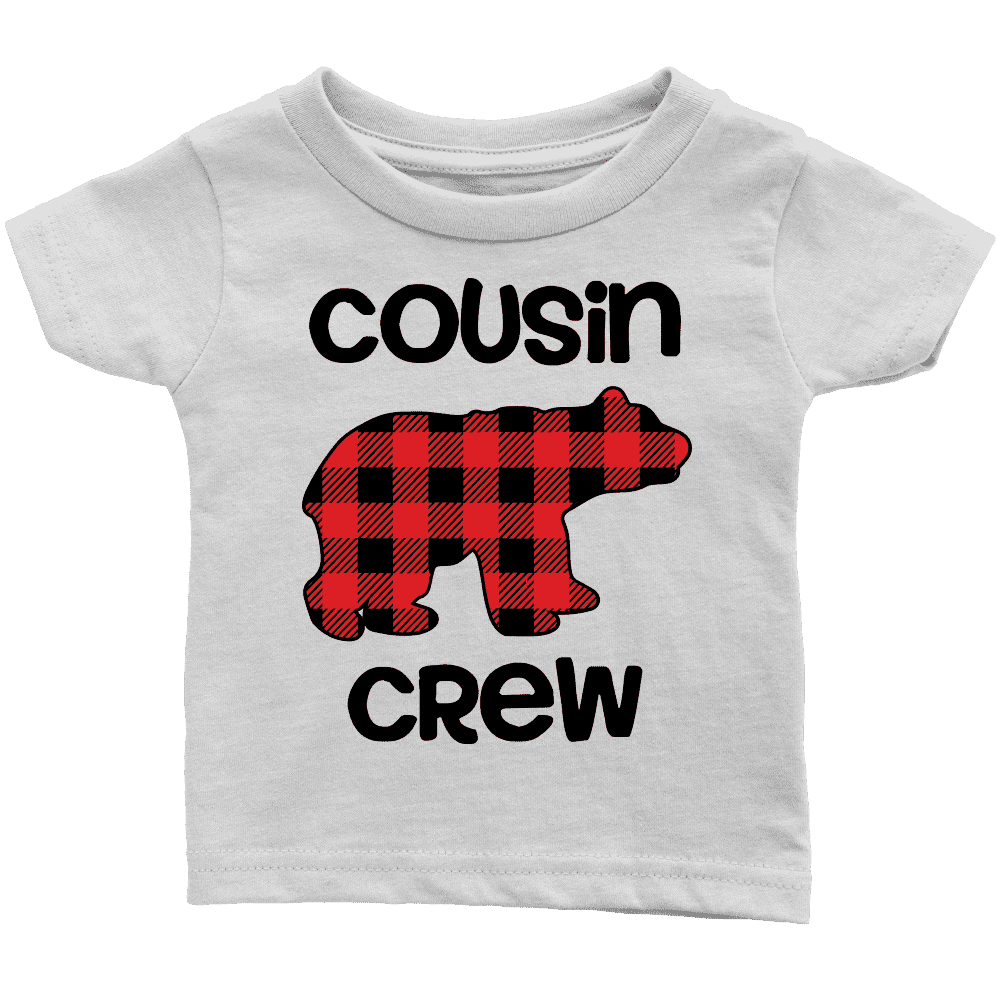 Cousin Crew Shirt, Matching Cousin Shirts, Buffalo Plaid Bear - Bump and Beyond Designs