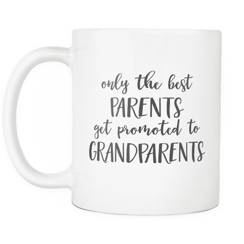 Only the Best Parents Get Promoted to Grandparents Coffee Mug, Pregnancy Announcement - Bump and Beyond Designs