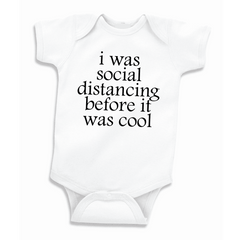 Baby Funny Social Distancing Bodysuit
