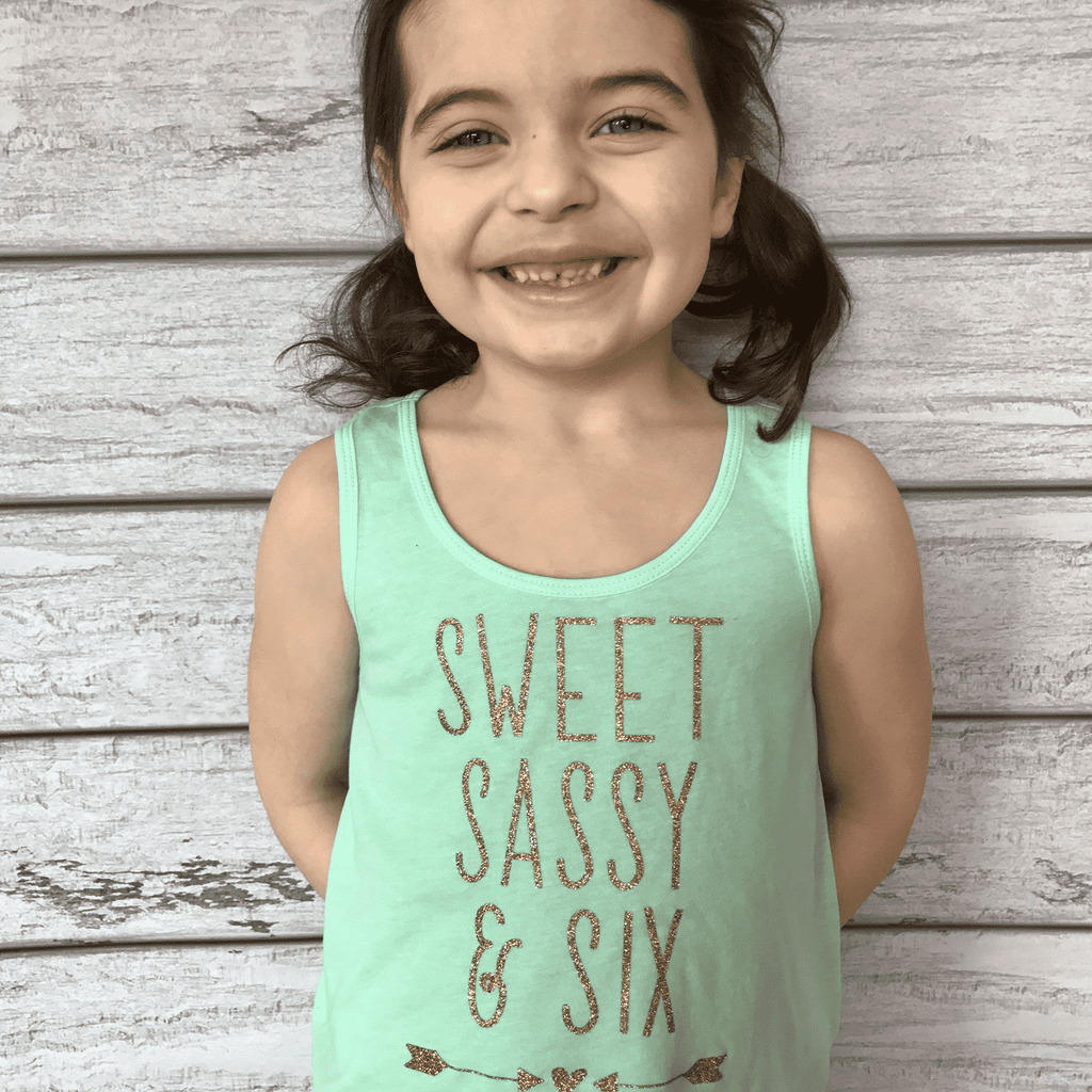 Sweet Sassy and Six- Birthday Girl Tank Top - Bump and Beyond Designs