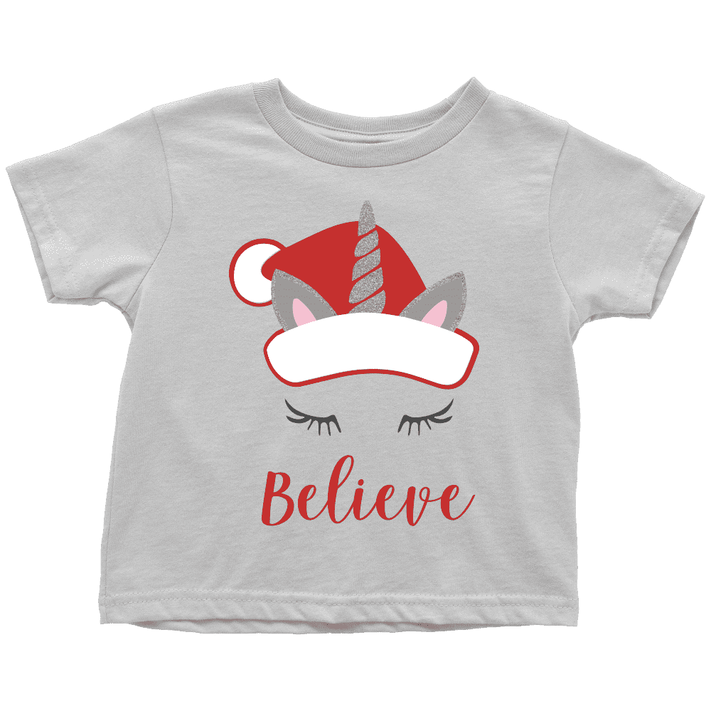 Kids Christmas Shirt, Unicorn Christmas T-Shirt for Girls - Bump and Beyond Designs