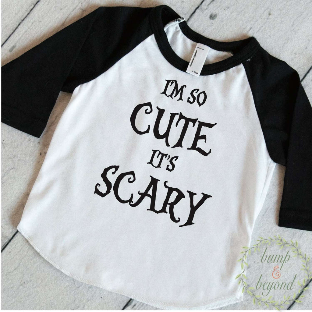 Toddler Halloween Shirt, Boy Halloween Outfit, Girl Halloween Shirt, I'm So Cute it's Scary, Halloween Outfits for Girls, Kids Halloween 023 - Bump and Beyond Designs