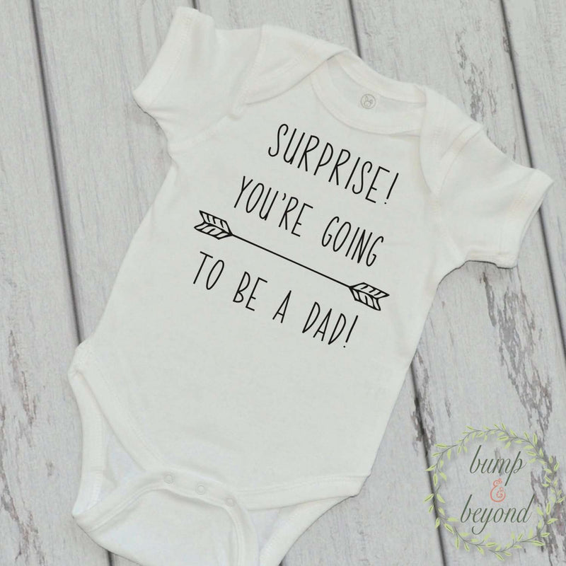 You Will Be Dad Baby Bodysuit – White Cotton, Pregnancy Announcement Gift