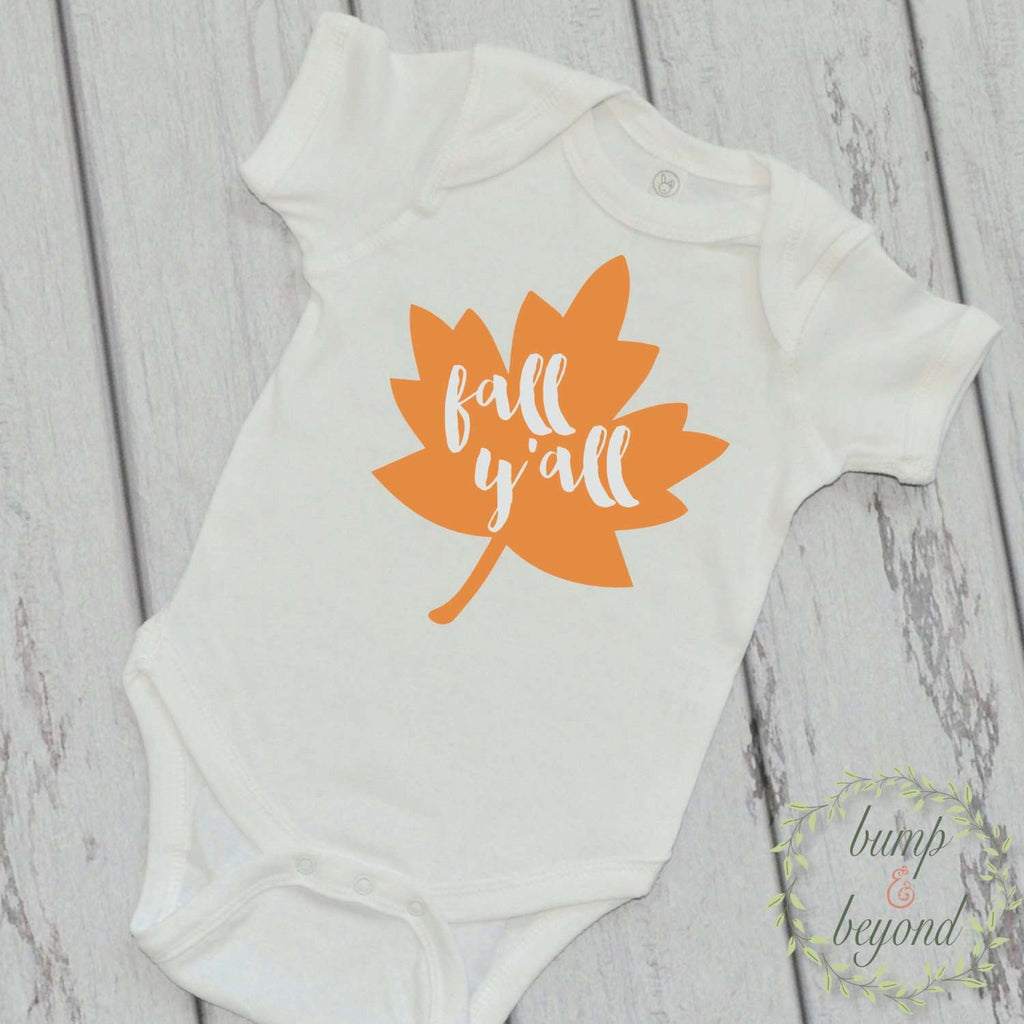 Fall Y'All Shirt Baby's First Fall Pumpkin Patch Outfit Fall Yall Halloween Outfit Girl or Boy Halloween Shirt 008 - Bump and Beyond Designs