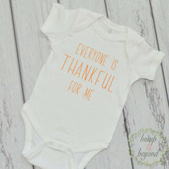 Baby's First Thanksgiving Newborn Thanksgiving Outfit Everyone is Thankful for Me Baby Thanksgiving Outfit Baby Boy Thanksgiving Outfit  006 - Bump and Beyond Designs