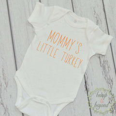 Baby's Thanksgiving Outfit Baby's First Thanksgiving Little Turkey Shirt My First Thanksgiving Outfit Newborn Thanksgiving Top 002 - Bump and Beyond Designs