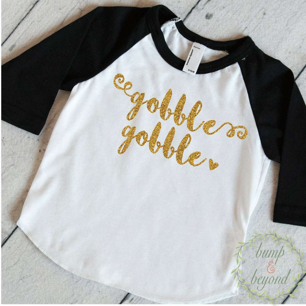 Baby Thanksgiving Outfit, Toddler Thanksgiving Shirt, Thanksgiving Baby Girl Outfit, Thanksgiving Outfits for Girls, Gobble Gobble Shirt 016 - Bump and Beyond Designs