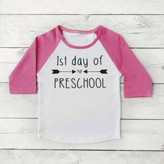 1st Day of Preschool Shirt, Double Arrow - Bump and Beyond Designs