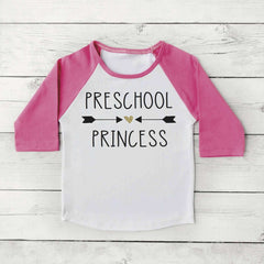 Preschool Princess Shirt, Preschool Shirt, Girl 1st Day of School Photo Prop 304 - Bump and Beyond Designs