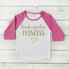 First Day of Kindergarten Shirt, Girl School Shirt, Kindergarten Princess 313 - Bump and Beyond Designs