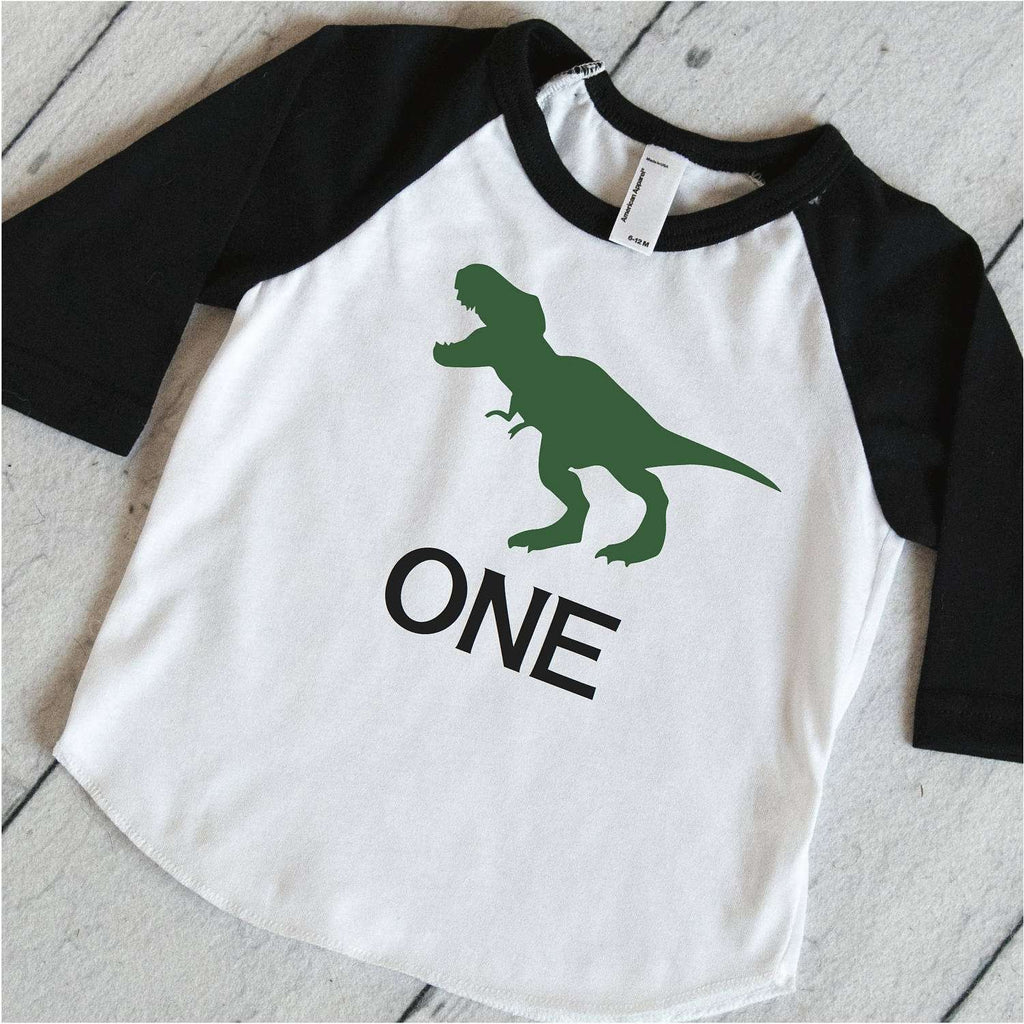 One Year Old Dino Shirt, Kids Birthday Outfit, Boys Dinosaur Shirt