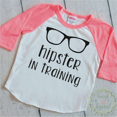 Baby Boy Clothes Hipster Boy Clothes Boy Shirt Raglan Hipster in Training Boy Outfit Novelty Boy Clothes Hipster Baby Clothes 113 - Bump and Beyond Designs