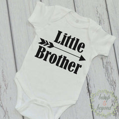 Little Brother Shirt Sibling Shirt Little Brother Bodysuit Little Brother Baby Announcement Shirt Hipster Boy Clothes 108 - Bump and Beyond Designs