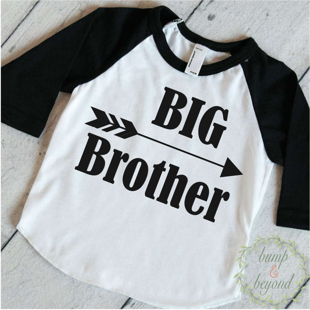 Big Brother Shirt Baby Announcement Shirt Boy Sibling Shirts New Baby Announcement Shirt Big Brother Raglan Arrow Hipster Shirt 108 - Bump and Beyond Designs