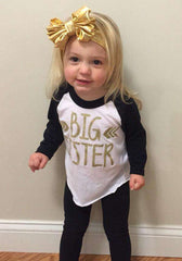 Big Sister Shirt Pregnancy Announcement Shirt Baby Girl Sibling Shirts New Baby Announcement Shirt Big Sister Toddler Raglan 015 - Bump and Beyond Designs
