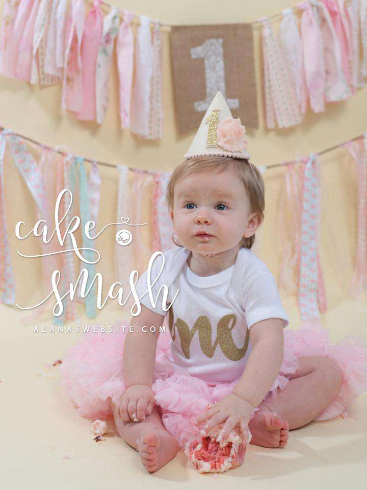Baby girl outfit top for cake smash