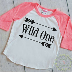 Wild One First Birthday Shirt Boy 1st Birthday Outfit Arrow Hipster Raglan Boy Clothes 025 - Bump and Beyond Designs