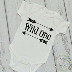Wild One Shirt Birthday Outfit First Birthday Shirt Baby Boy Birthday Arrow Bodysuit READY TO SHIP 025 - Bump and Beyond Designs