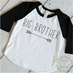 Big Brother Shirt Hipster Big Brother Gift Big Brother Little Brother Announcement Shirt Modern Arrow Big Brother Outfit 129 - Bump and Beyond Designs