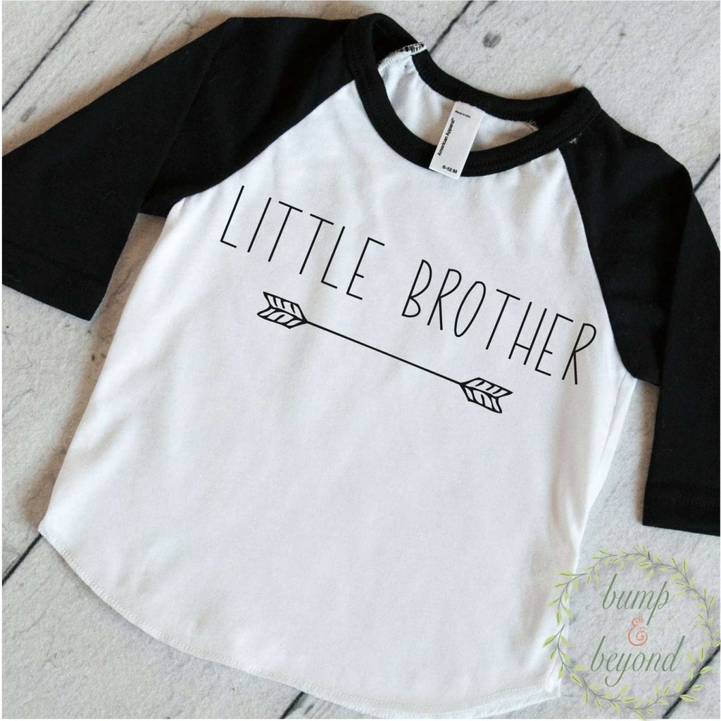 Little Brother Shirt Hipster Little Brother Gift Little Brother Big Brother Announcement Shirt Modern Arrow Little Brother Photo Prop 129 - Bump and Beyond Designs