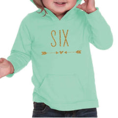 Girl Sixth Birthday Shirt 6th Birthday Shirts for Girls Six Year Old Girl Birthday Outfit Hoodie 6th Birthday Girl Outfit in Green Pink 133 - Bump and Beyond Designs