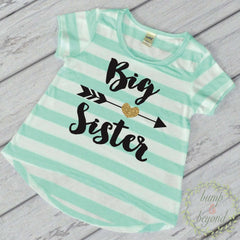 Big Sister Shirt Big Sister Little Sister Outfits Big Sister Gift Big Sister Announcement Shirt Green T-Shirt Big Sis Photo Prop 037 - Bump and Beyond Designs