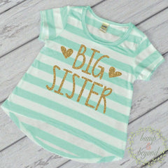 Big Sister Shirt, Big Sister Gift, Sibling T-Shirt 134 - Bump and Beyond Designs