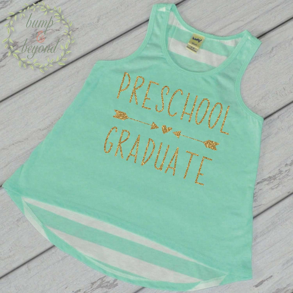 Preschool Graduation Shirt, Turquoise Tank Top - Bump and Beyond Designs