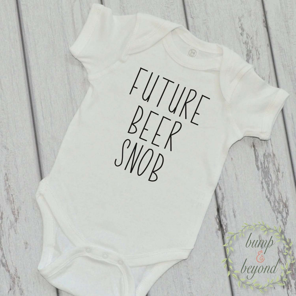 Future Beer Snob Funny Baby Clothes Baby Boy Onepiece Funny Baby Shirts Baby Shower Gift Baby Boy Fashion 210 - Bump and Beyond Designs