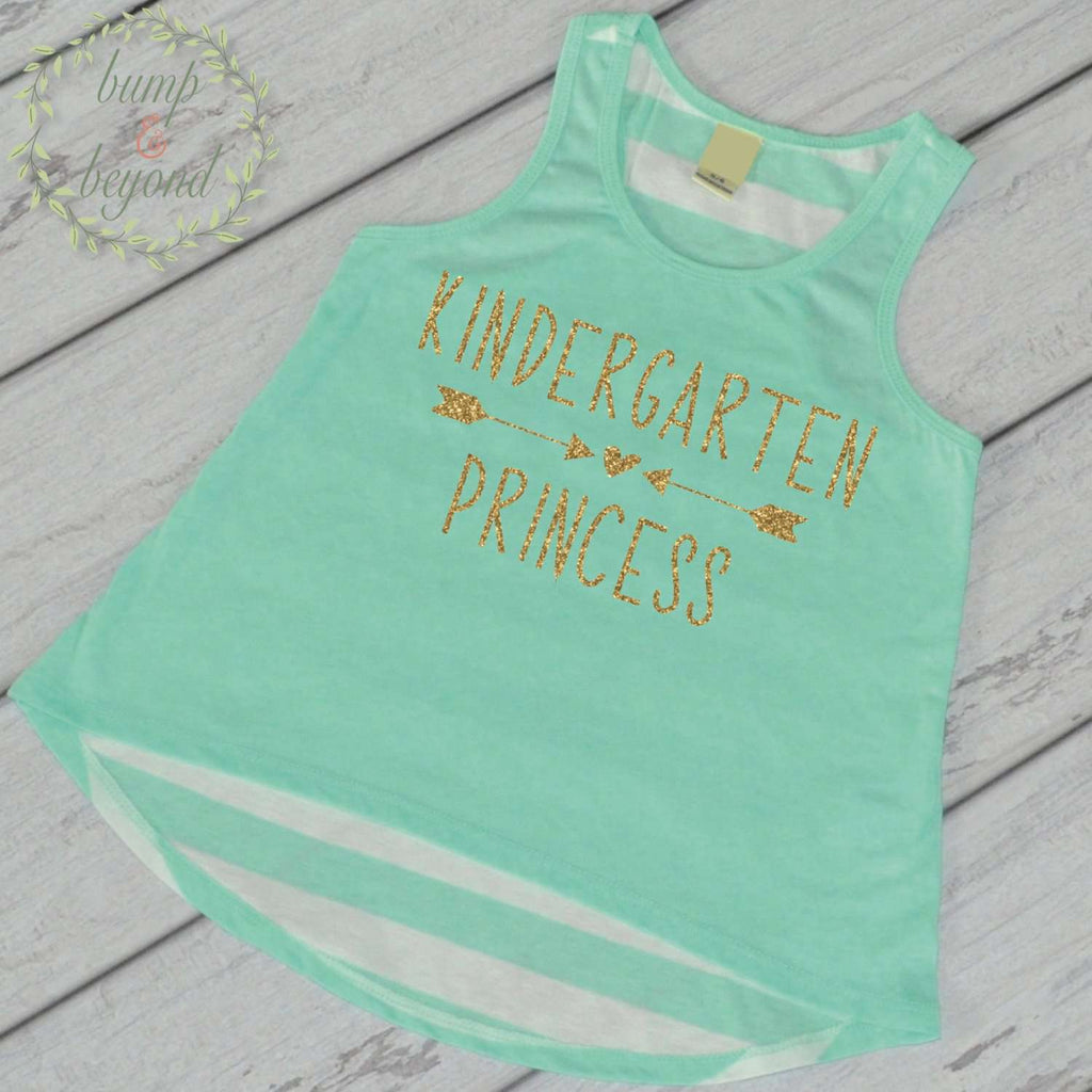 Girls Back to School Shirt 1st Day of Kindergarten Outfit My First Day of School Tank Top Girls Back to School Shirt 238 - Bump and Beyond Designs