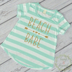 Beach Babe Shirt Beach Shirt Kids Beach Shirt Baby Girl Clothes Summer Vacation Shirt Toddler Girl Summer T-Shirt Beach Babe 245 - Bump and Beyond Designs
