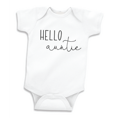 Hello Auntie Bodysuit, Pregnancy Announcement to Aunt
