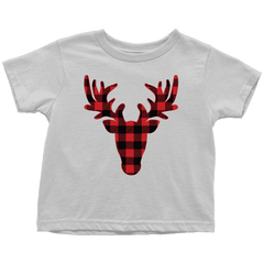 Kids Christmas Shirt, Buffalo Plaid Reindeer Youth T-Shirt - Bump and Beyond Designs
