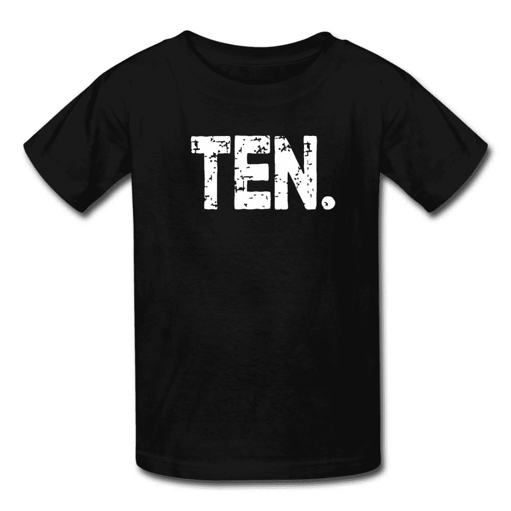 Boy 10th Birthday Shirt, Birthday Boy T-Shirt, Ten Year Old Birthday Gift - black