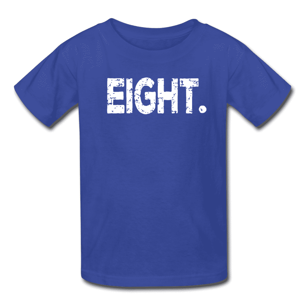 Boy 8th Birthday Shirt, Birthday Boy T-Shirt, Eight Year Old Birthday Gift - royal blue