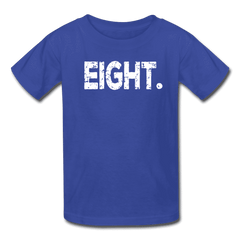 Boy 8th Birthday Shirt, Birthday Boy T-Shirt, Eight Year Old Birthday Gift - royal blue